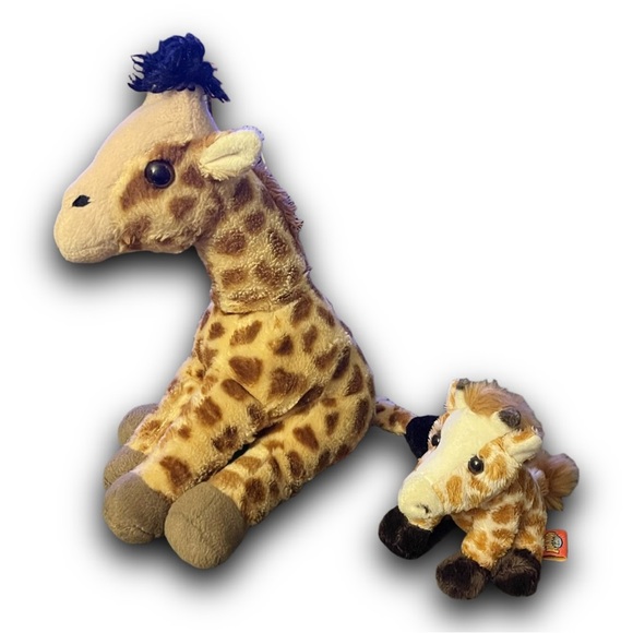 Wild Republic 11” Giraffe Plush Stuffed Animal Zoo Safari with 3” Baby Plush - Picture 1 of 7